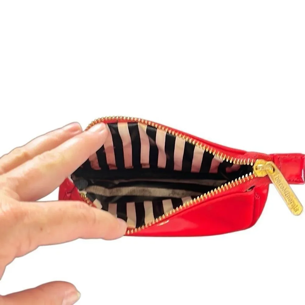 BareMinerals red vinyl cosmetic bag. Markings on inside but outside in great sha